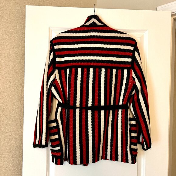 Isabel Marant Etoile Wool / Cotton Blend Red Striped Jacket - Picture 5 of 5